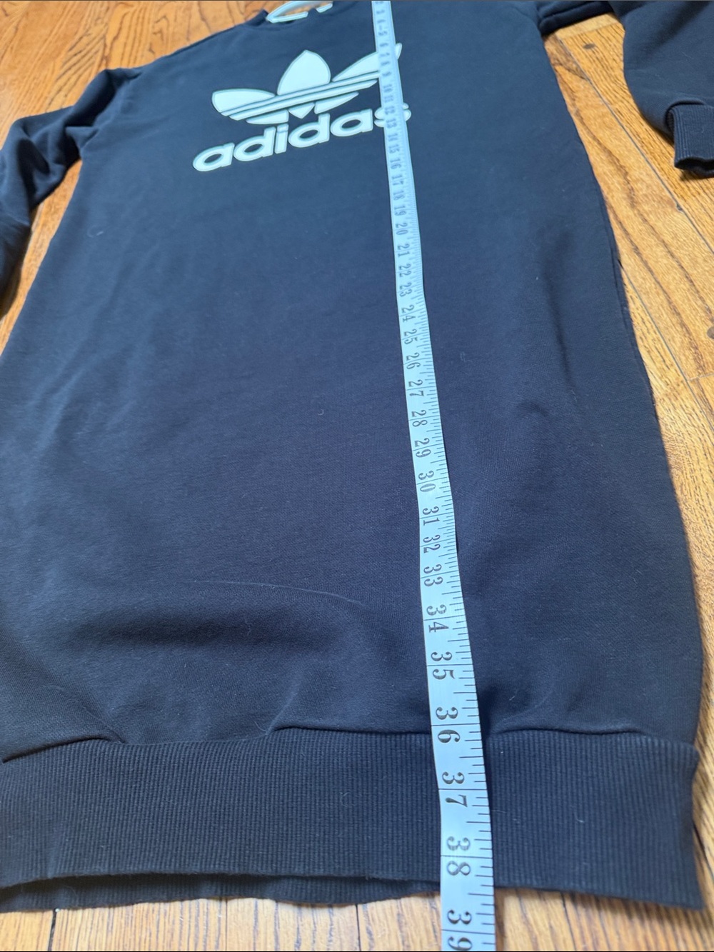 Adidas sz S Classic black white sporty sweatshirt dress - so soft - Picture 8 of 10